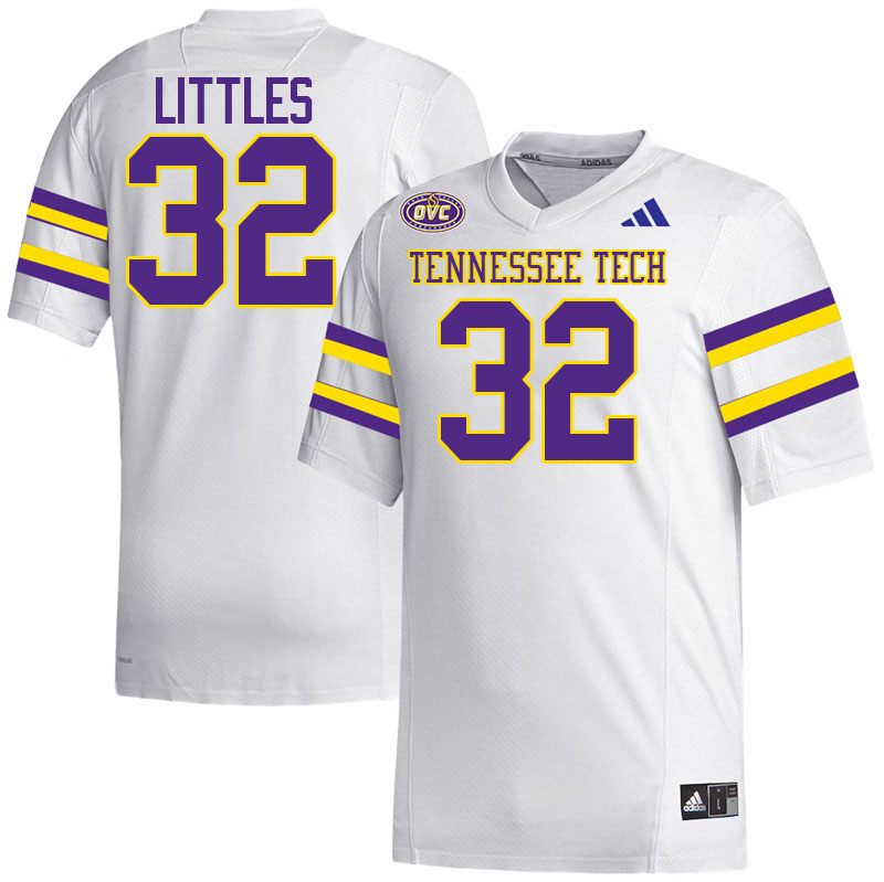 Tennessee Tech Golden Eagles #32 Aidan Littles College Football Jerseys,Uniforms-White